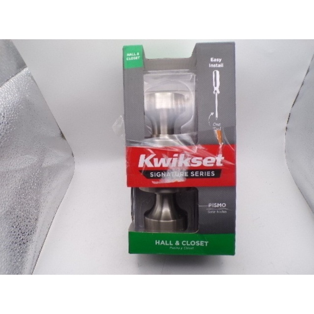 Kwikset Signature Series Pismo Satin Nickel Hall and Closet Passage Door Knob